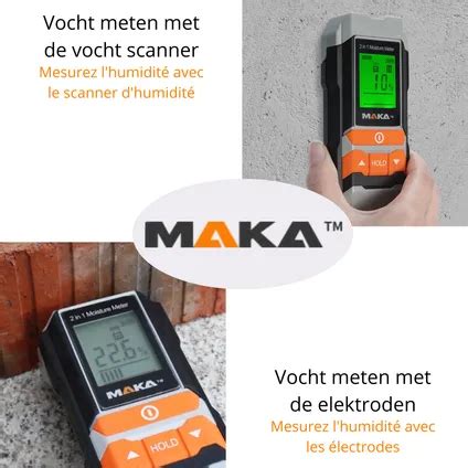 vochtmeter brico plan it|MAKA 2 in 1 digitale vochtmeter .